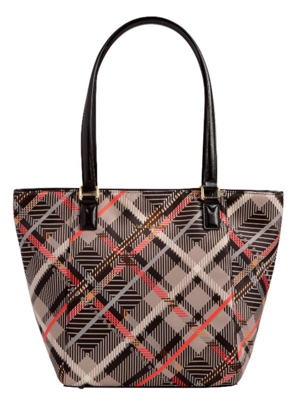 Vera Bradley Ella Tote Sofia Plaid  - Genuine Leather Trim